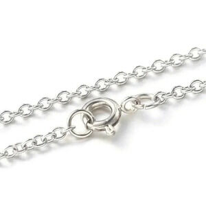 Surgical Stainless Steel Rolo Chain Necklace 16" Long 2mm Links Spring Clasp